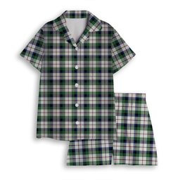 ScotsTee Shop Scottish McNachten Dress Modern Women's Short Sleeve Short Set Tartan Pyjama Set