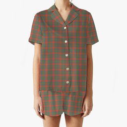 ScotsTee Shop Scottish MacIntosh Ancient Women's Short Sleeve Short Set Tartan Pyjama Set