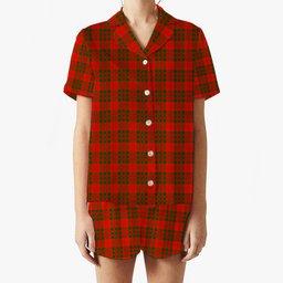 ScotsTee Shop Scottish Livingstone Modern Women's Short Sleeve Short Set Tartan Pyjama Set