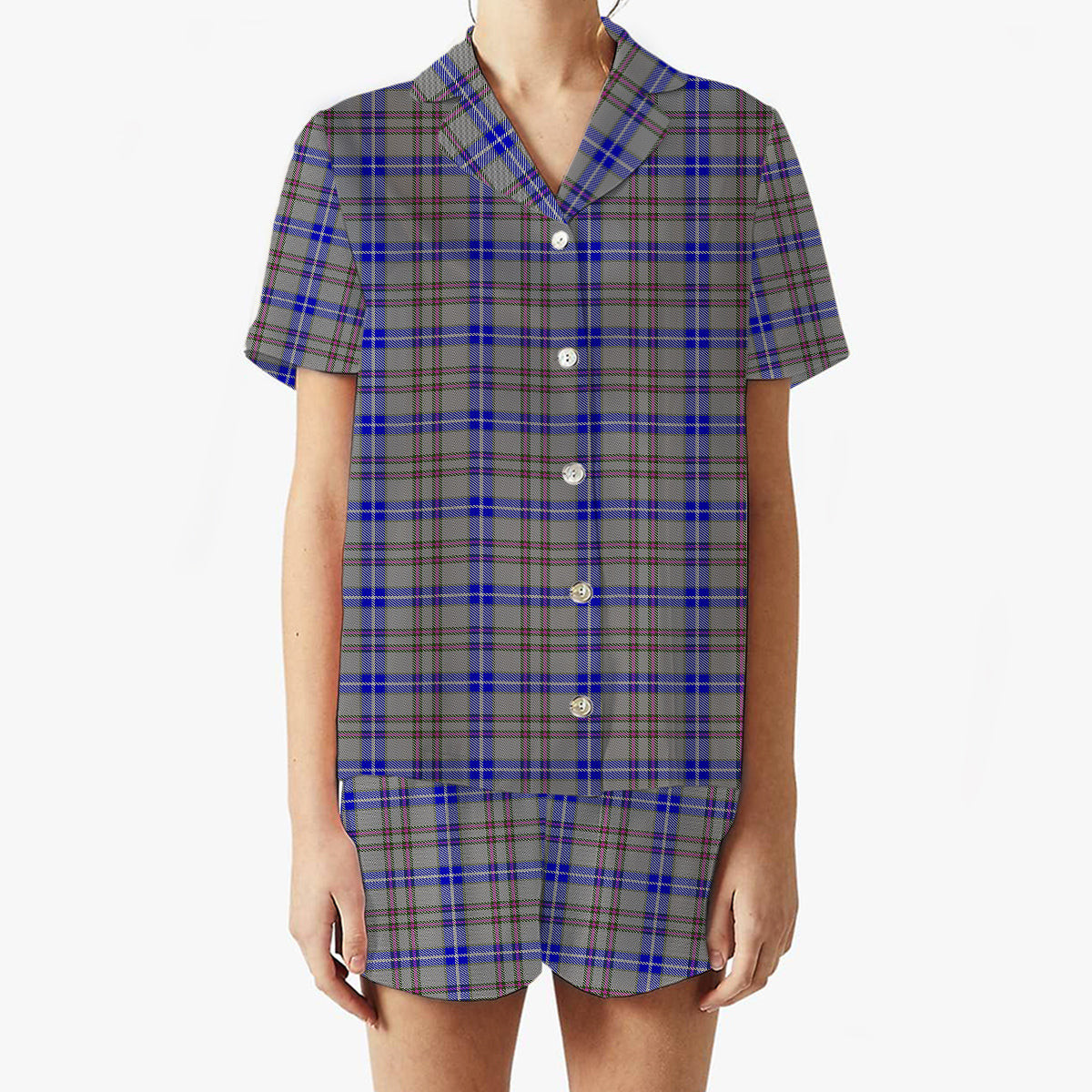 ScotsTee Shop Scottish Yes Scotland Women's Short Sleeve Short Set Tartan Pyjama Set