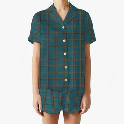 ScotsTee Shop Scottish MacLaine of Lochbuie Hunting Ancient Women's Short Sleeve Short Set Tartan Pyjama Set