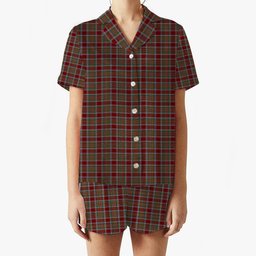 ScotsTee Shop Scottish McBain Chief Women's Short Sleeve Short Set Tartan Pyjama Set