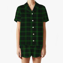 ScotsTee Shop Scottish McAuley Hunting Women's Short Sleeve Short Set Tartan Pyjama Set