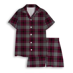 ScotsTee Shop Scottish Little of Morton Rigg Modern Women's Short Sleeve Short Set Tartan Pyjama Set