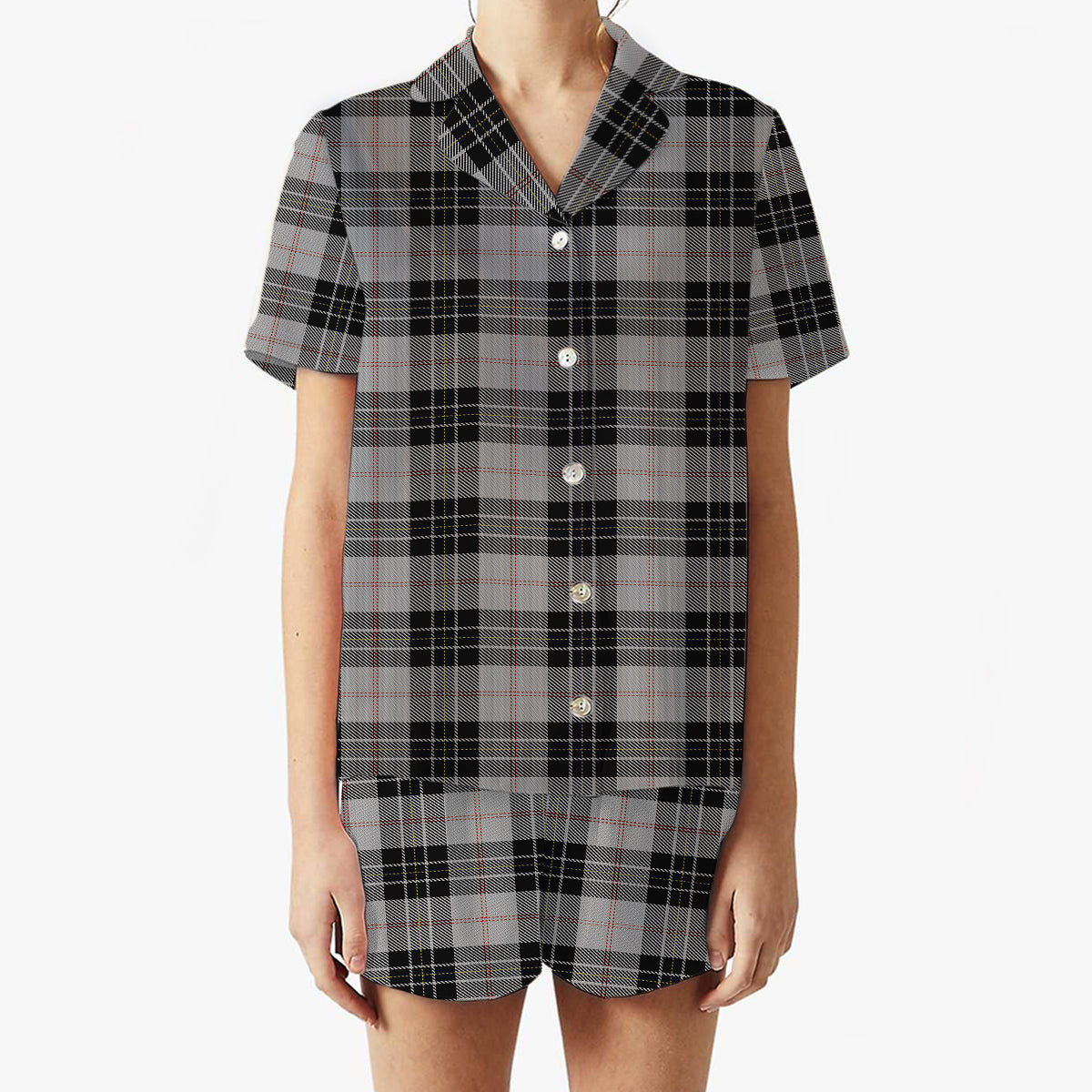 ScotsTee Shop Scottish MacPherson Dress Women's Short Sleeve Short Set Tartan Pyjama Set