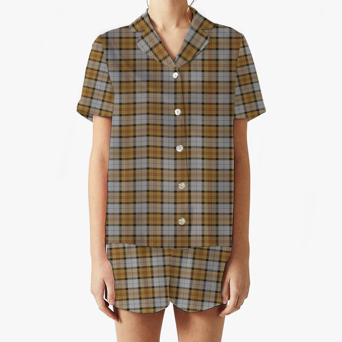 ScotsTee Shop Scottish MacKellar Dress Reproduction colours Women's Short Sleeve Short Set Tartan Pyjama Set