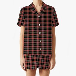 ScotsTee Shop Scottish Norwegian Night Women's Short Sleeve Short Set Tartan Pyjama Set