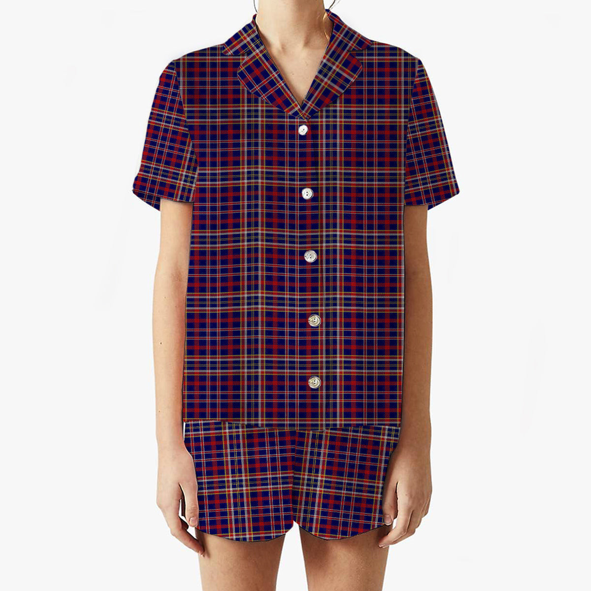 ScotsTee Shop Scottish YTL Women's Short Sleeve Short Set Tartan Pyjama Set