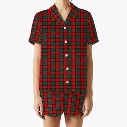 ScotsTee Shop Scottish McPhail Modern Women's Short Sleeve Short Set Tartan Pyjama Set