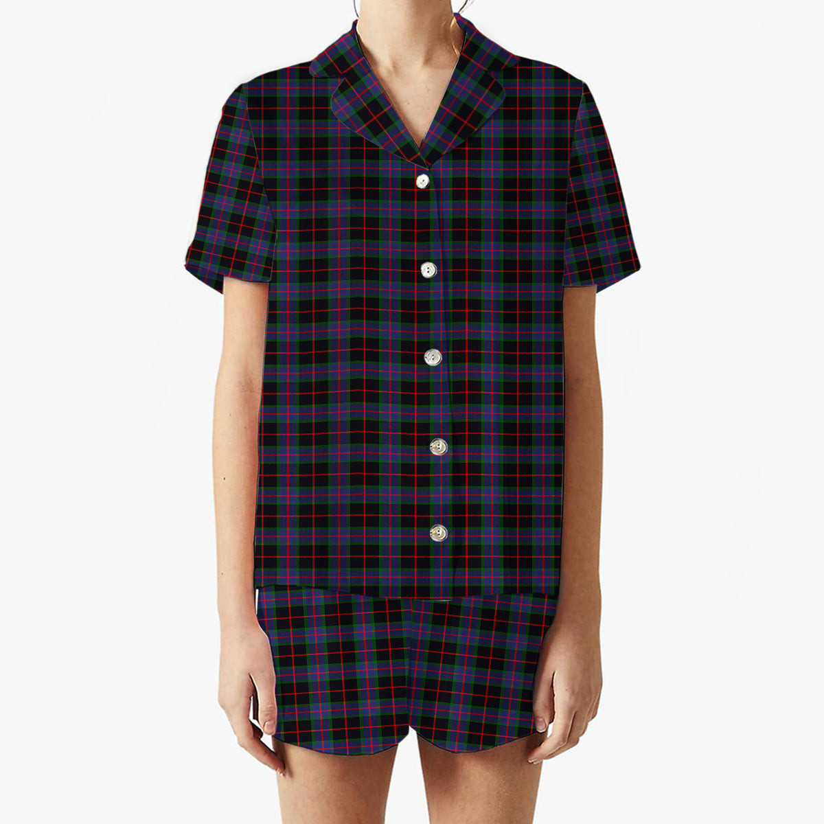ScotsTee Shop Scottish Nairn Women's Short Sleeve Short Set Tartan Pyjama Set
