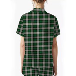 ScotsTee Shop Scottish McCandlish Arisaid Green Women's Short Sleeve Short Set Tartan Pyjama Set