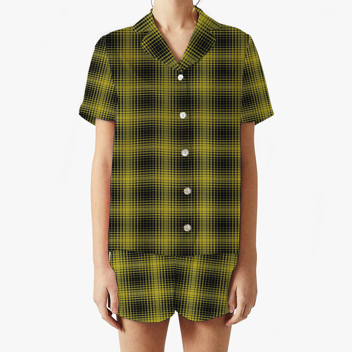 ScotsTee Shop Scottish Yamaguchi Tsutomu Women's Short Sleeve Short Set Tartan Pyjama Set