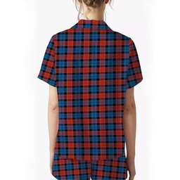 ScotsTee Shop Scottish Graham of Menteith Red Ancient Women's Short Sleeve Short Set Tartan Pyjama Set
