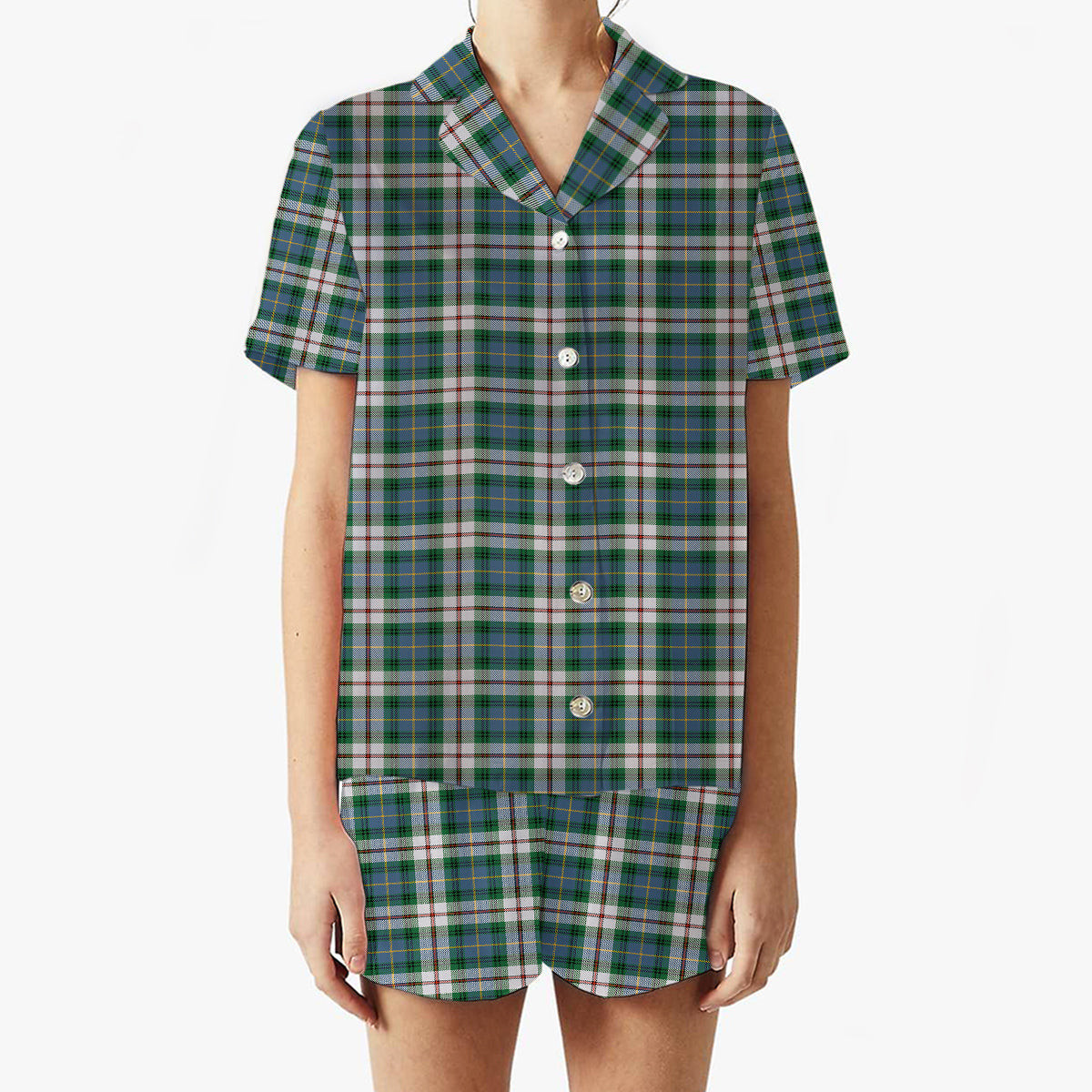 ScotsTee Shop Scottish McLeod Of Californian Ancient Women's Short Sleeve Short Set Tartan Pyjama Set