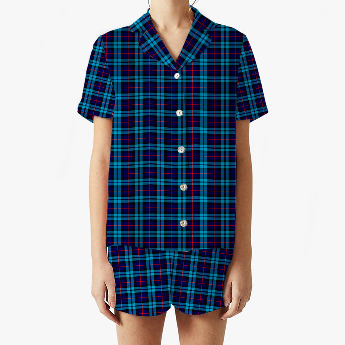 ScotsTee Shop Scottish McCorquodale SC Women's Short Sleeve Short Set Tartan Pyjama Set
