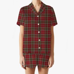 ScotsTee Shop Scottish Lindsay Weathered Women's Short Sleeve Short Set Tartan Pyjama Set