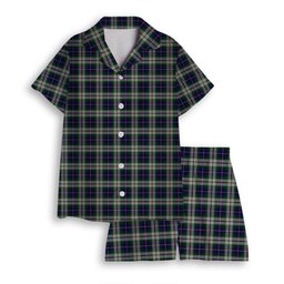 ScotsTee Shop Scottish MacLeod Of Californian Women's Short Sleeve Short Set Tartan Pyjama Set