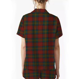 ScotsTee Shop Scottish Oliver Dress Red Women's Short Sleeve Short Set Tartan Pyjama Set