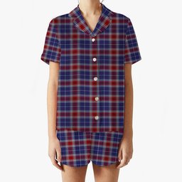 ScotsTee Shop Scottish Yudo Women's Short Sleeve Short Set Tartan Pyjama Set