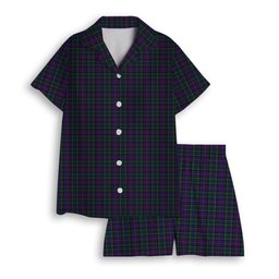ScotsTee Shop Scottish Rankin 2 Women's Short Sleeve Short Set Tartan Pyjama Set