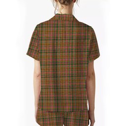 ScotsTee Shop Scottish Ogilvie (Ogilvy) of Strathallan Ancient Women's Short Sleeve Short Set Tartan Pyjama Set
