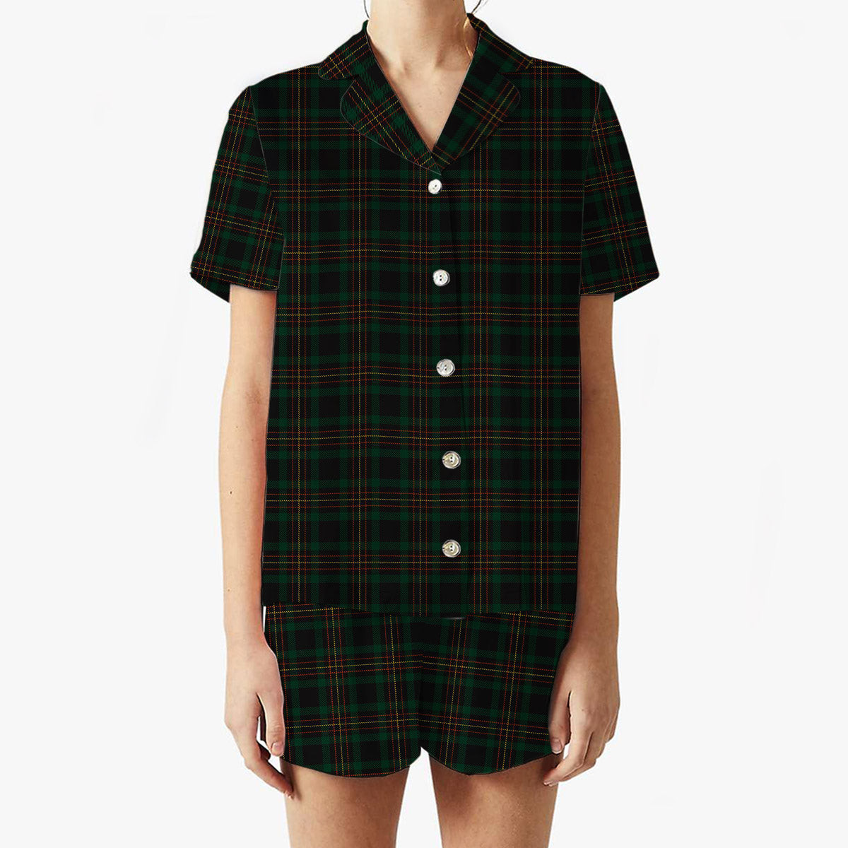 ScotsTee Shop Scottish Kalkofen Women's Short Sleeve Short Set Tartan Pyjama Set