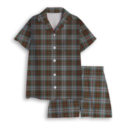 ScotsTee Shop Scottish MacBean Dress Women's Short Sleeve Short Set Tartan Pyjama Set