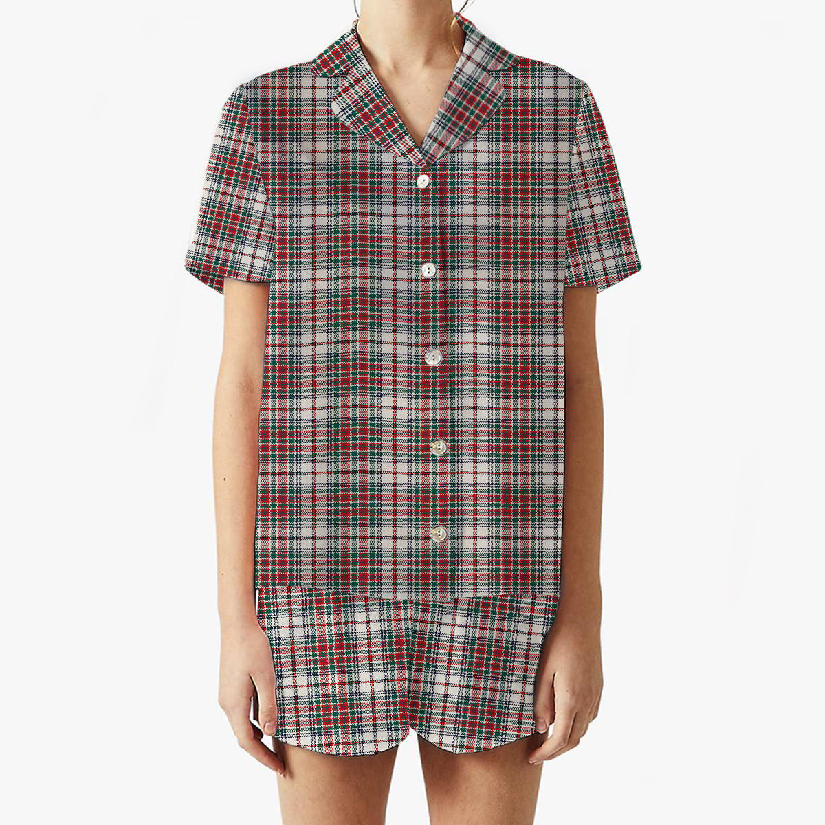 ScotsTee Shop Scottish McBain Dress Modern Women's Short Sleeve Short Set Tartan Pyjama Set