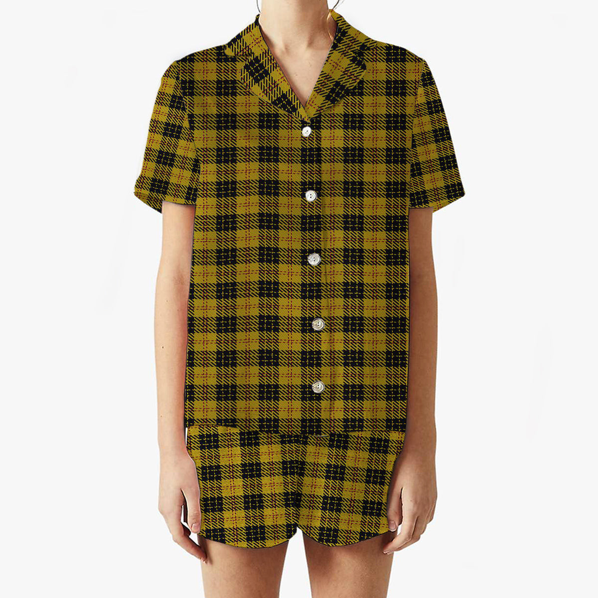 ScotsTee Shop Scottish MacLeod 1831 Women's Short Sleeve Short Set Tartan Pyjama Set