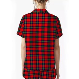 ScotsTee Shop Scottish Ruthven Modern Women's Short Sleeve Short Set Tartan Pyjama Set
