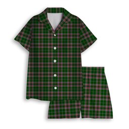 ScotsTee Shop Scottish Gray Hunting SC Women's Short Sleeve Short Set Tartan Pyjama Set