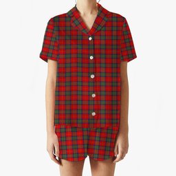 ScotsTee Shop Scottish McPherson of Cluny Modern Women's Short Sleeve Short Set Tartan Pyjama Set