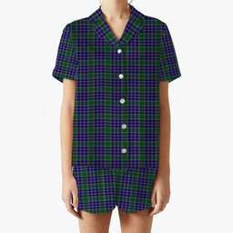 ScotsTee Shop Scottish MacDonald Lord of the Isles Hunting 2 Women's Short Sleeve Short Set Tartan Pyjama Set