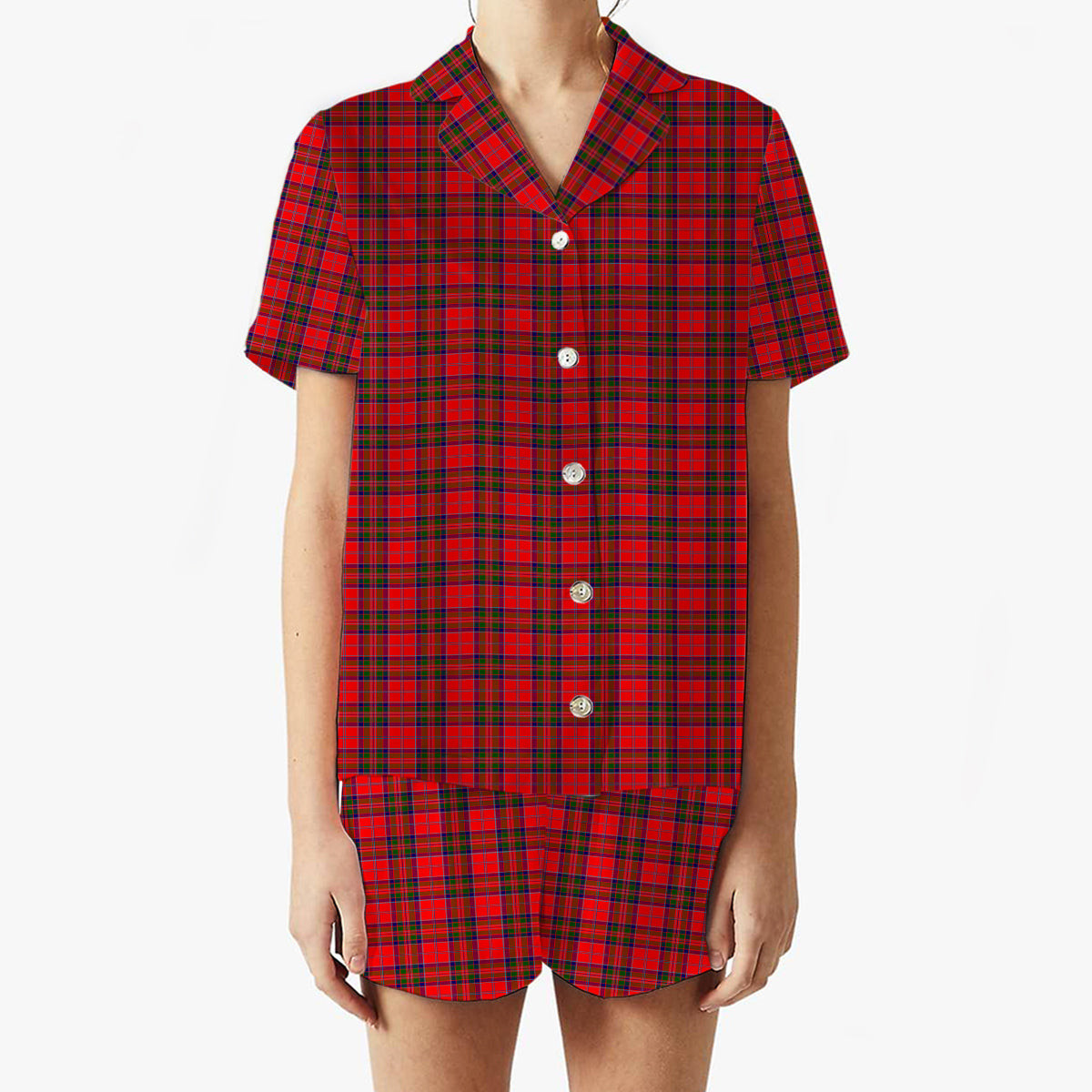 ScotsTee Shop Scottish McGillivray Modern Women's Short Sleeve Short Set Tartan Pyjama Set