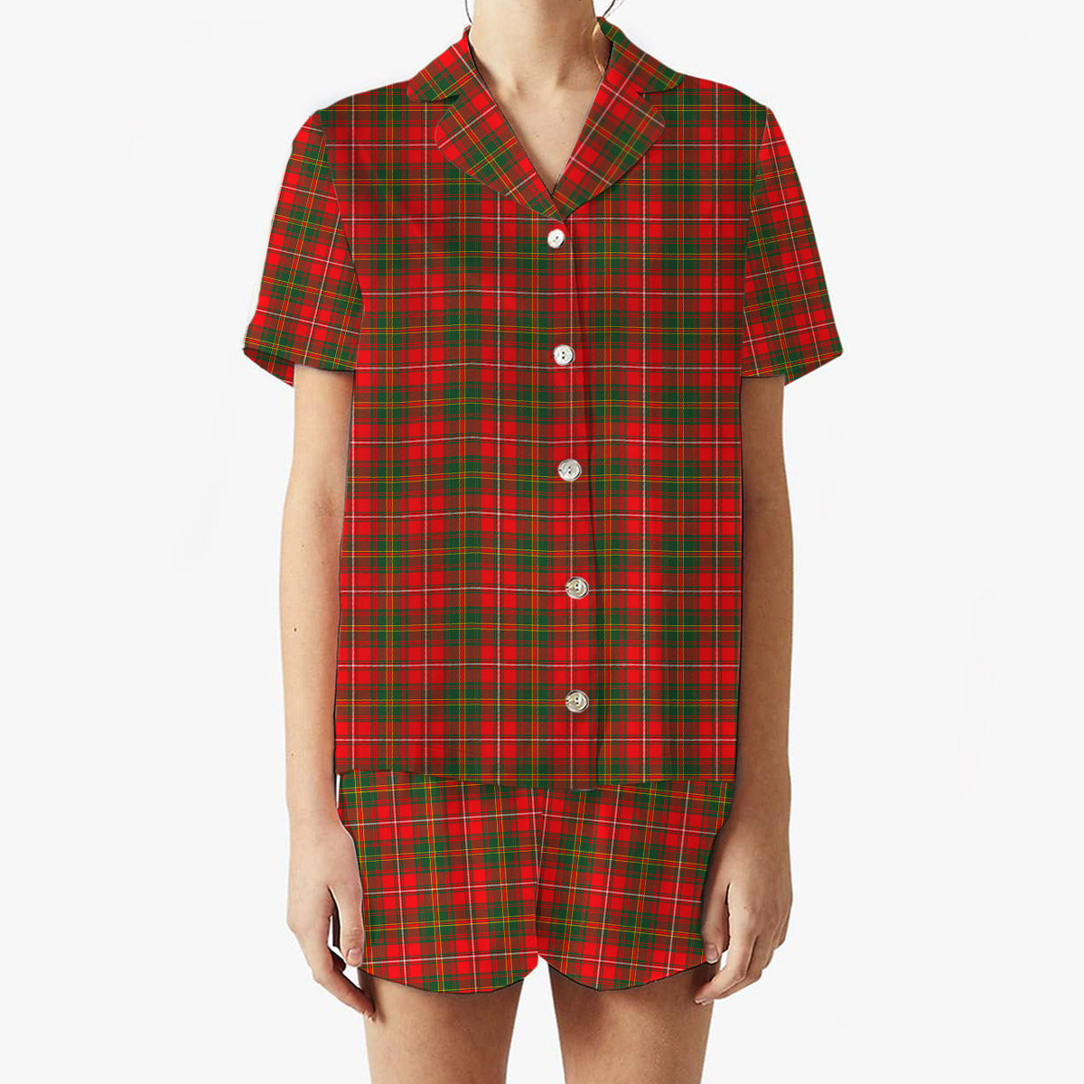 ScotsTee Shop Scottish Hay Modern Women's Short Sleeve Short Set Tartan Pyjama Set