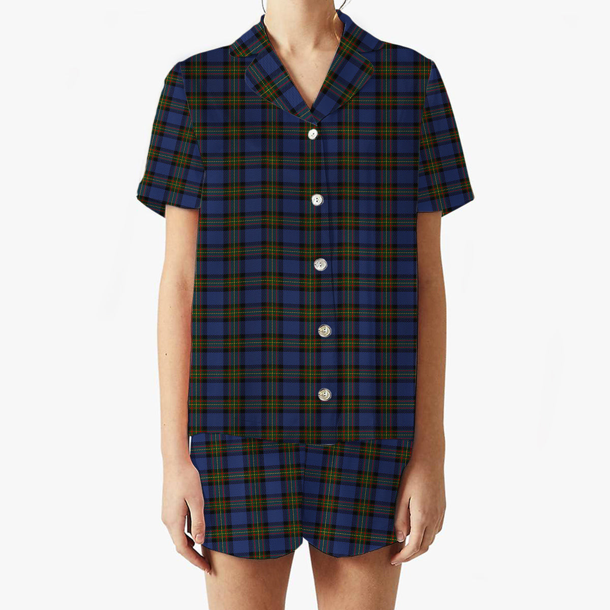 ScotsTee Shop Scottish MacLaurin of Brioch Women's Short Sleeve Short Set Tartan Pyjama Set