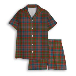 ScotsTee Shop Scottish MacDonald of Boisdale Ancient Women's Short Sleeve Short Set Tartan Pyjama Set