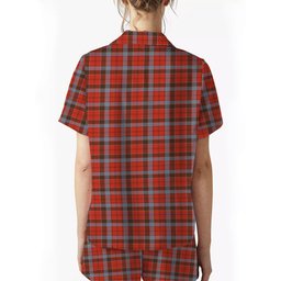 ScotsTee Shop Scottish Robertson Weathered Women's Short Sleeve Short Set Tartan Pyjama Set