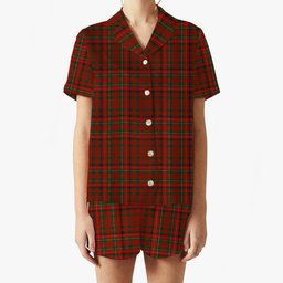 ScotsTee Shop Scottish MacDonald of Staffa 2 Women's Short Sleeve Short Set Tartan Pyjama Set