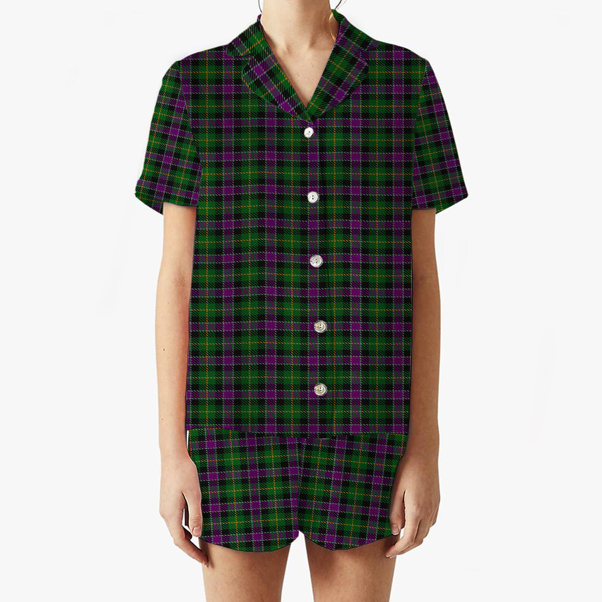 ScotsTee Shop Scottish Selkirk Original Women's Short Sleeve Short Set Tartan Pyjama Set