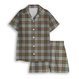 ScotsTee Shop Scottish MacBean Dress Ancient Women's Short Sleeve Short Set Tartan Pyjama Set