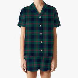 ScotsTee Shop Scottish Laurie (Lawrie) Modern Clan Women's Short Sleeve Short Set Tartan Pyjama Set