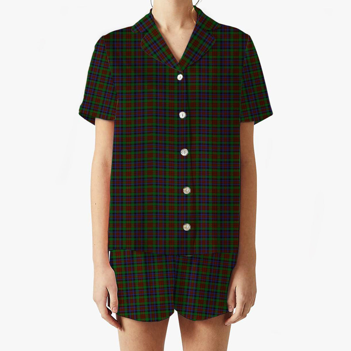 ScotsTee Shop Scottish McDuff Hunting Women's Short Sleeve Short Set Tartan Pyjama Set