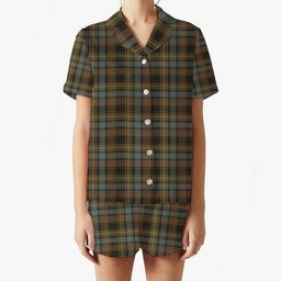 ScotsTee Shop Scottish Stewart Hunting Weathered Women's Short Sleeve Short Set Tartan Pyjama Set