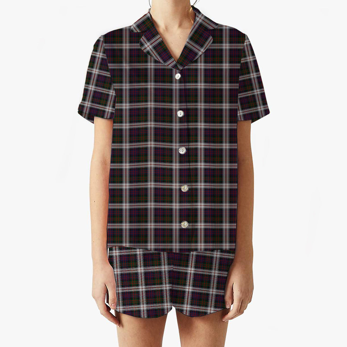 ScotsTee Shop Scottish MacDonald Dress Women's Short Sleeve Short Set Tartan Pyjama Set