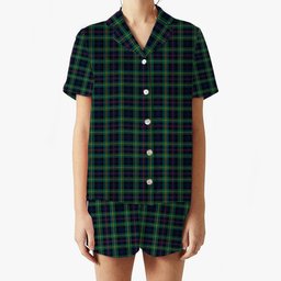 ScotsTee Shop Scottish MacLeod of Skye Modern Women's Short Sleeve Short Set Tartan Pyjama Set