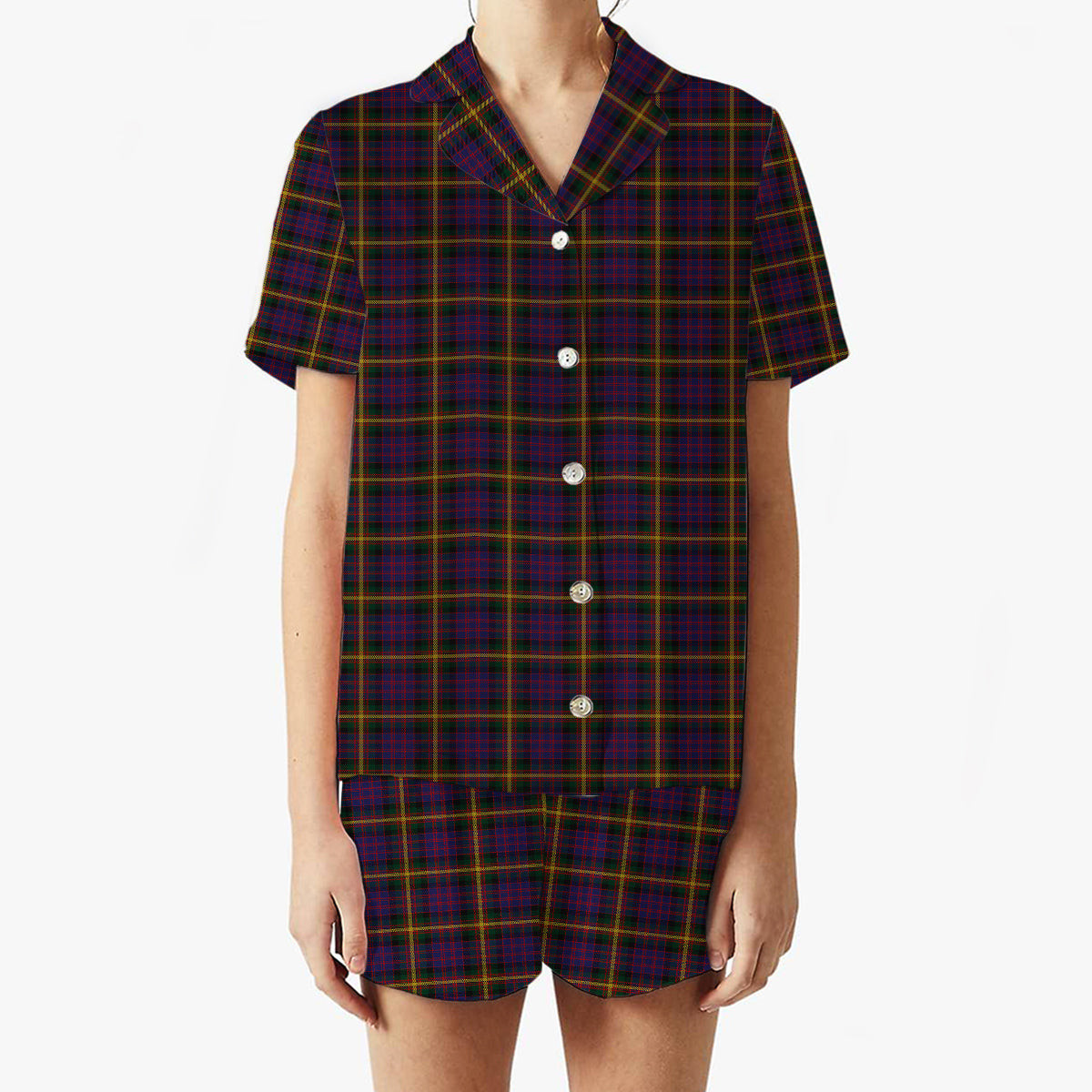 ScotsTee Shop Scottish MacSporran Women's Short Sleeve Short Set Tartan Pyjama Set