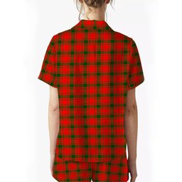 ScotsTee Shop Scottish Quarrie Modern Women's Short Sleeve Short Set Tartan Pyjama Set