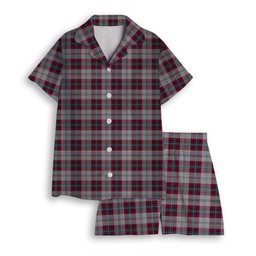 ScotsTee Shop Scottish MacLean of Duart Dress 4 Women's Short Sleeve Short Set Tartan Pyjama Set