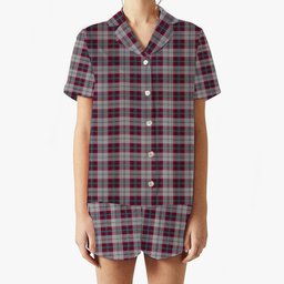 ScotsTee Shop Scottish MacLean of Duart Dress 4 Women's Short Sleeve Short Set Tartan Pyjama Set